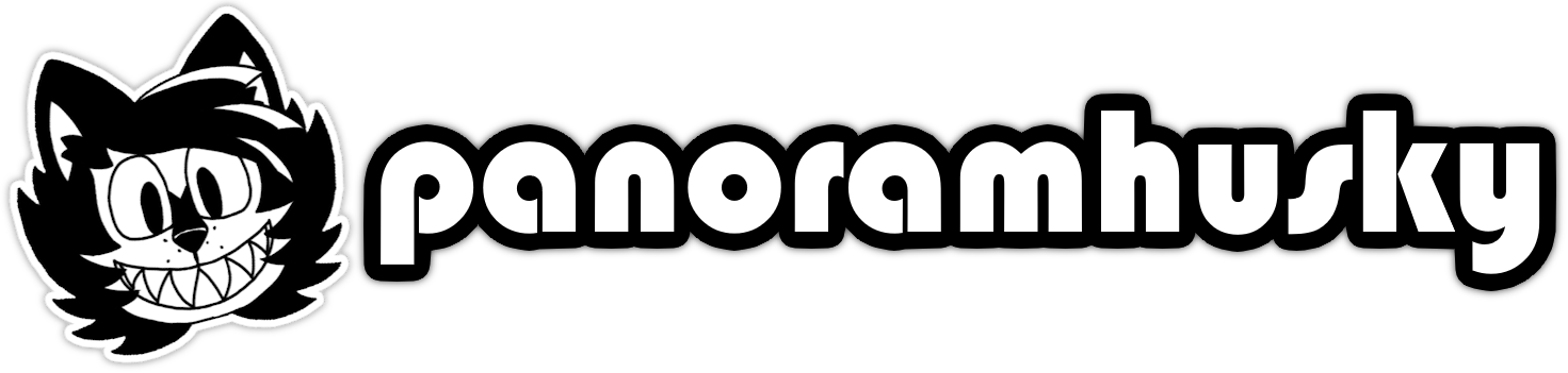 A logo graphic depicting the name 'panoramhusky'
	in the Bauhaus 93 font.
